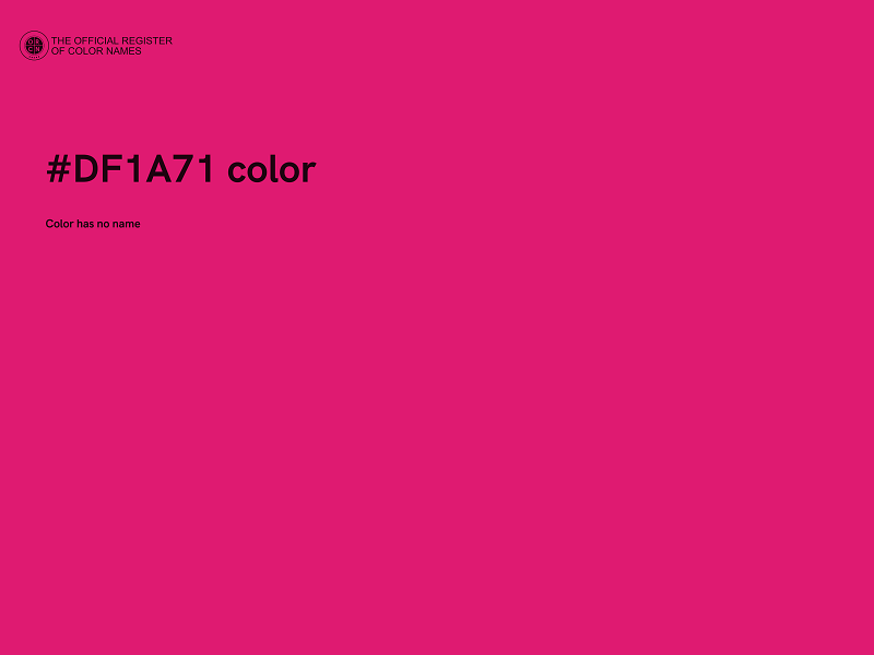 #DF1A71 color image