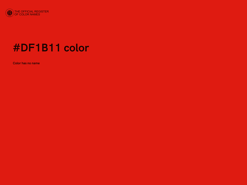#DF1B11 color image