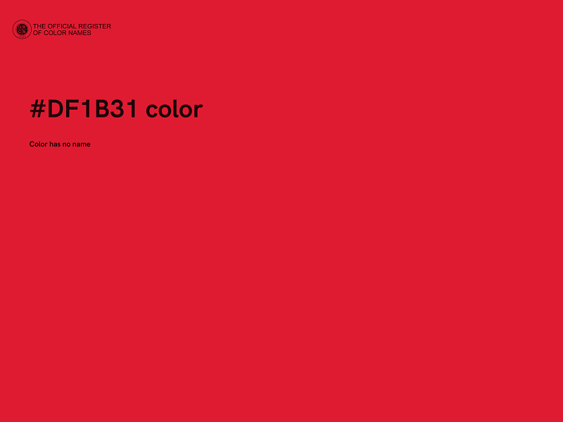 #DF1B31 color image
