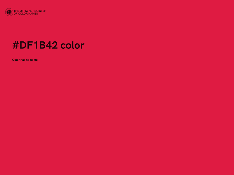 #DF1B42 color image