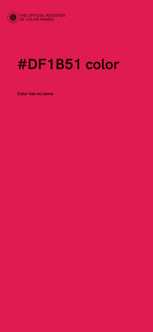 #DF1B51 color image