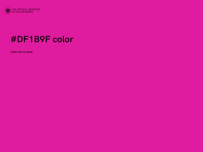 #DF1B9F color image