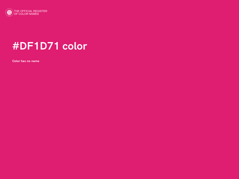 #DF1D71 color image