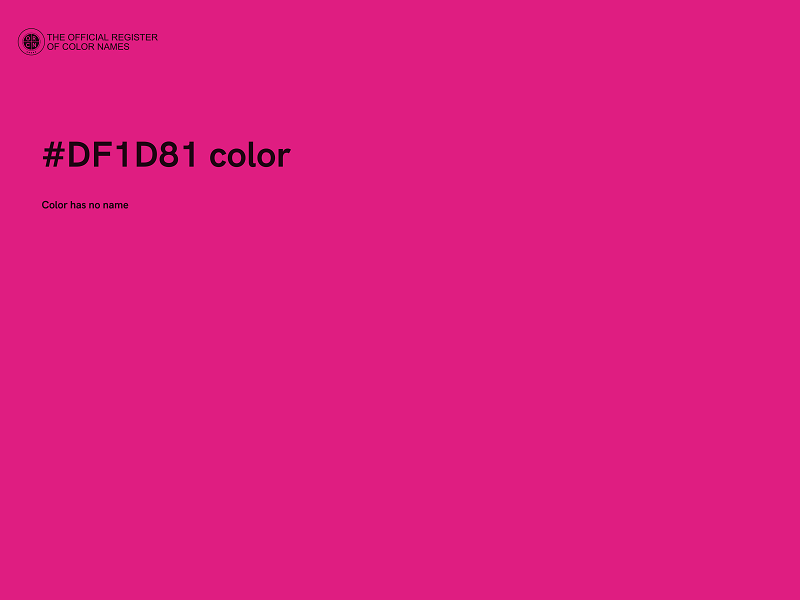 #DF1D81 color image