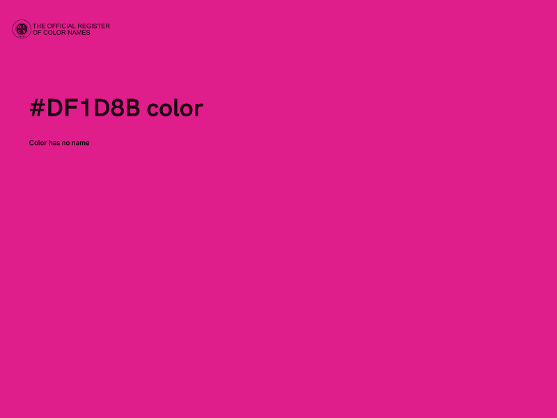 #DF1D8B color image