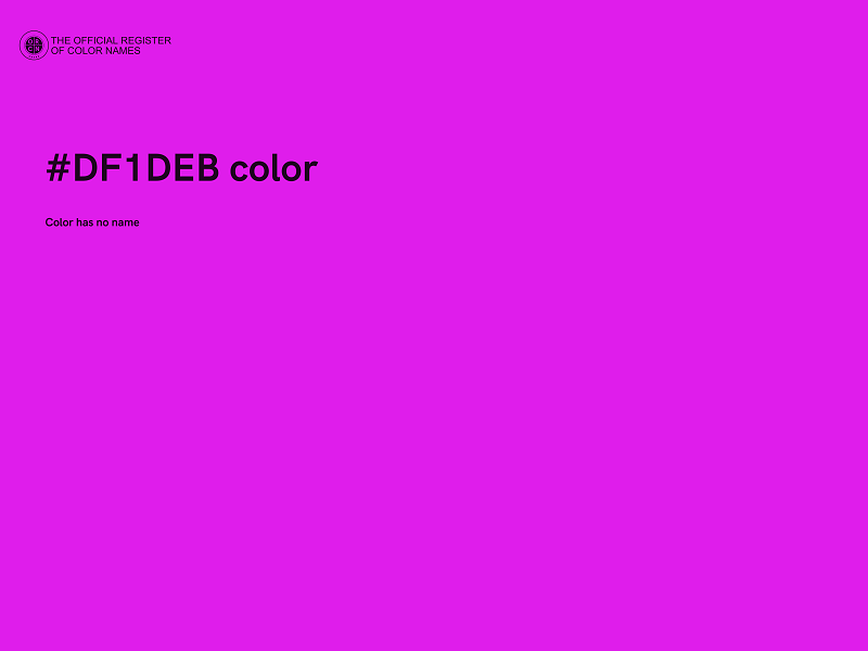#DF1DEB color image