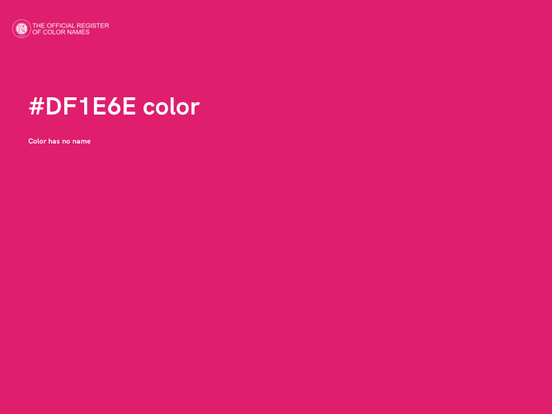 #DF1E6E color image
