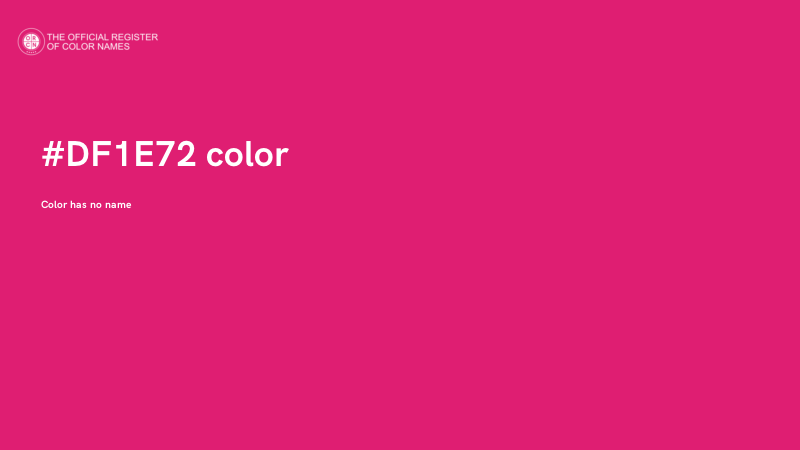 #DF1E72 color image