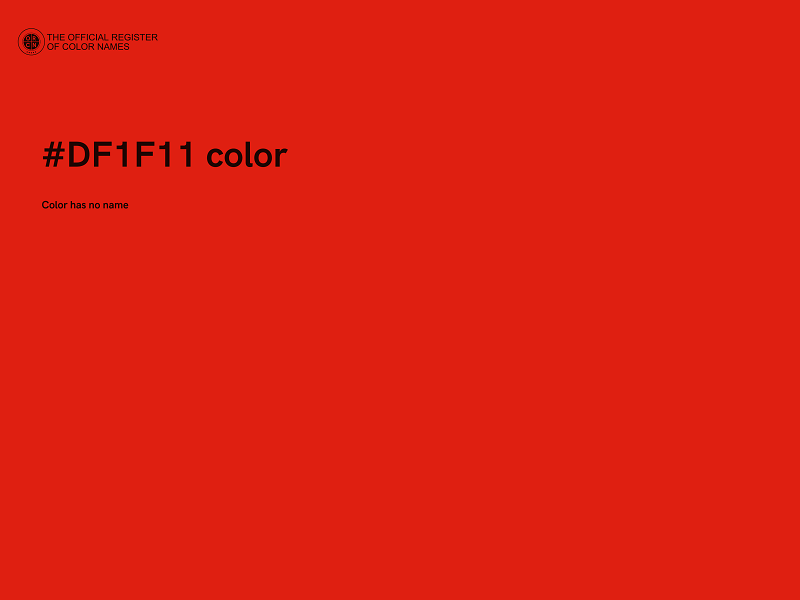 #DF1F11 color image