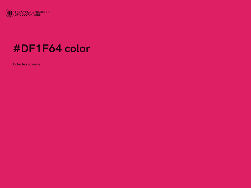 #DF1F64 color image
