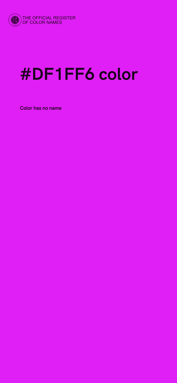 #DF1FF6 color image