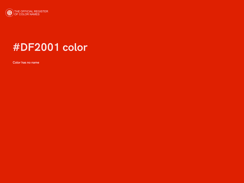 #DF2001 color image