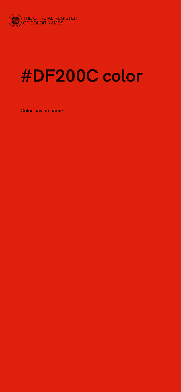 #DF200C color image