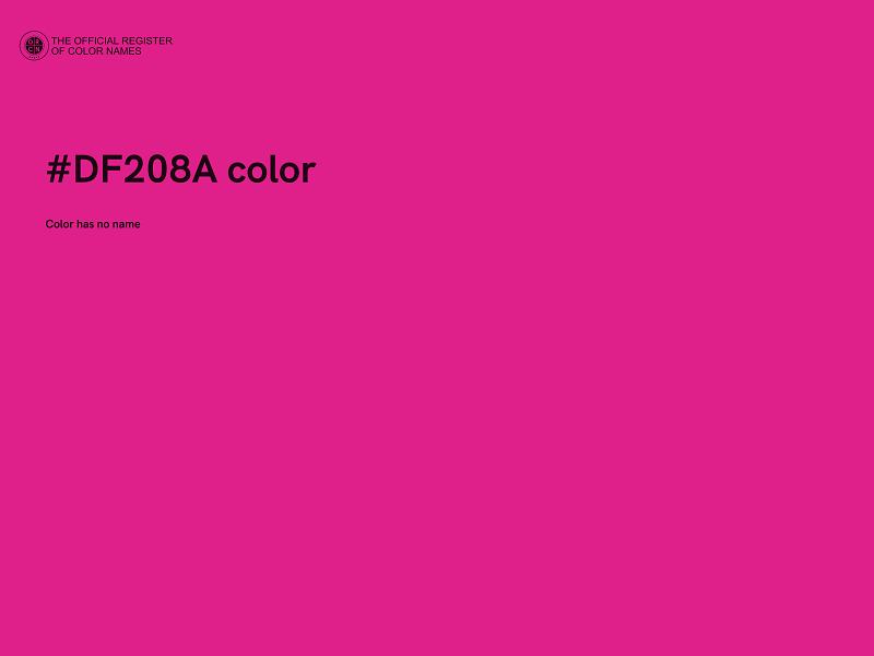 #DF208A color image