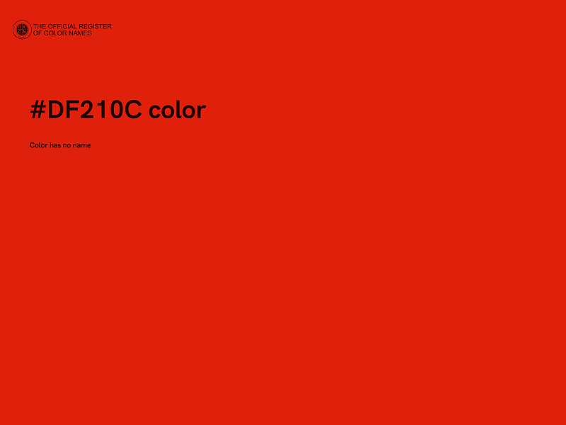 #DF210C color image