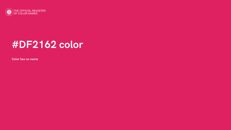 #DF2162 color image