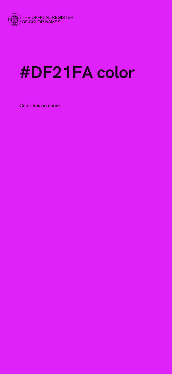 #DF21FA color image