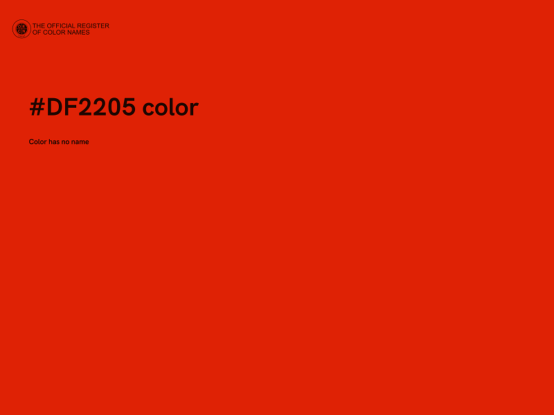 #DF2205 color image