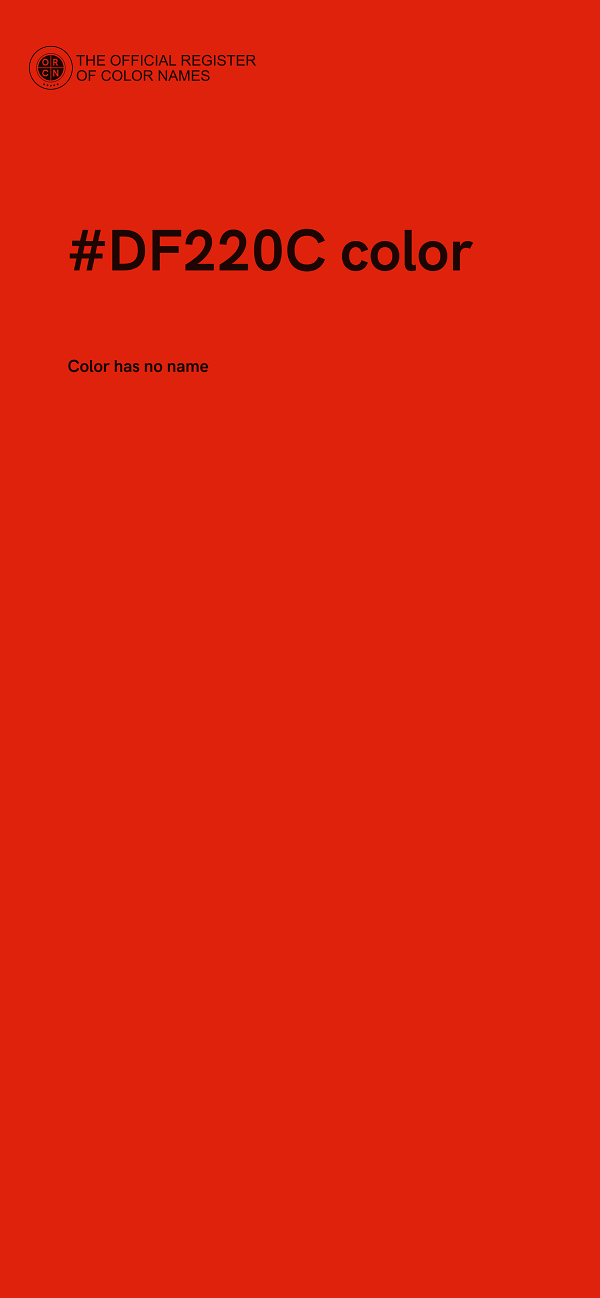 #DF220C color image