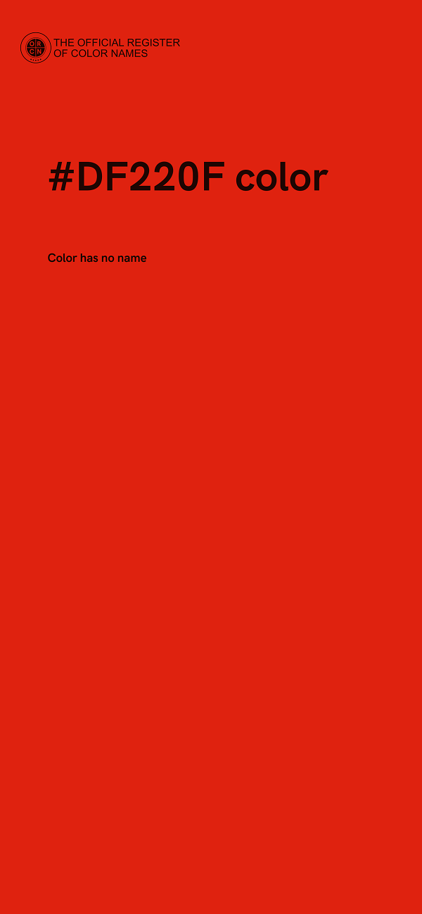 #DF220F color image