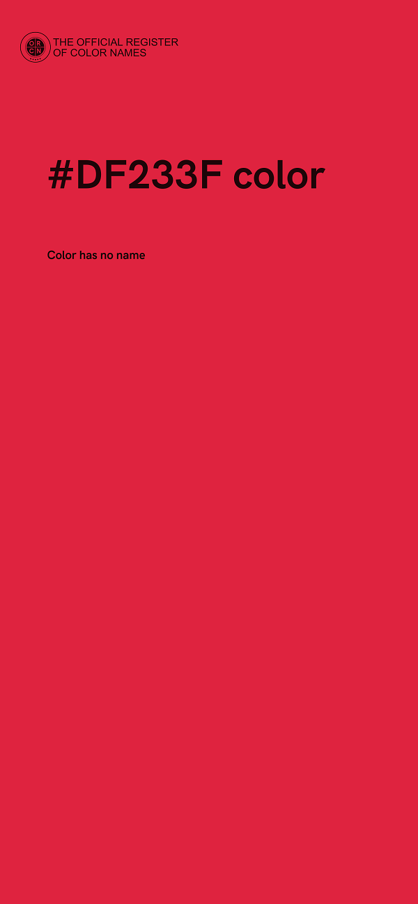 #DF233F color image
