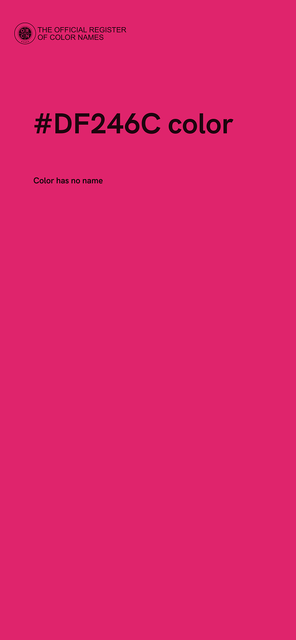#DF246C color image