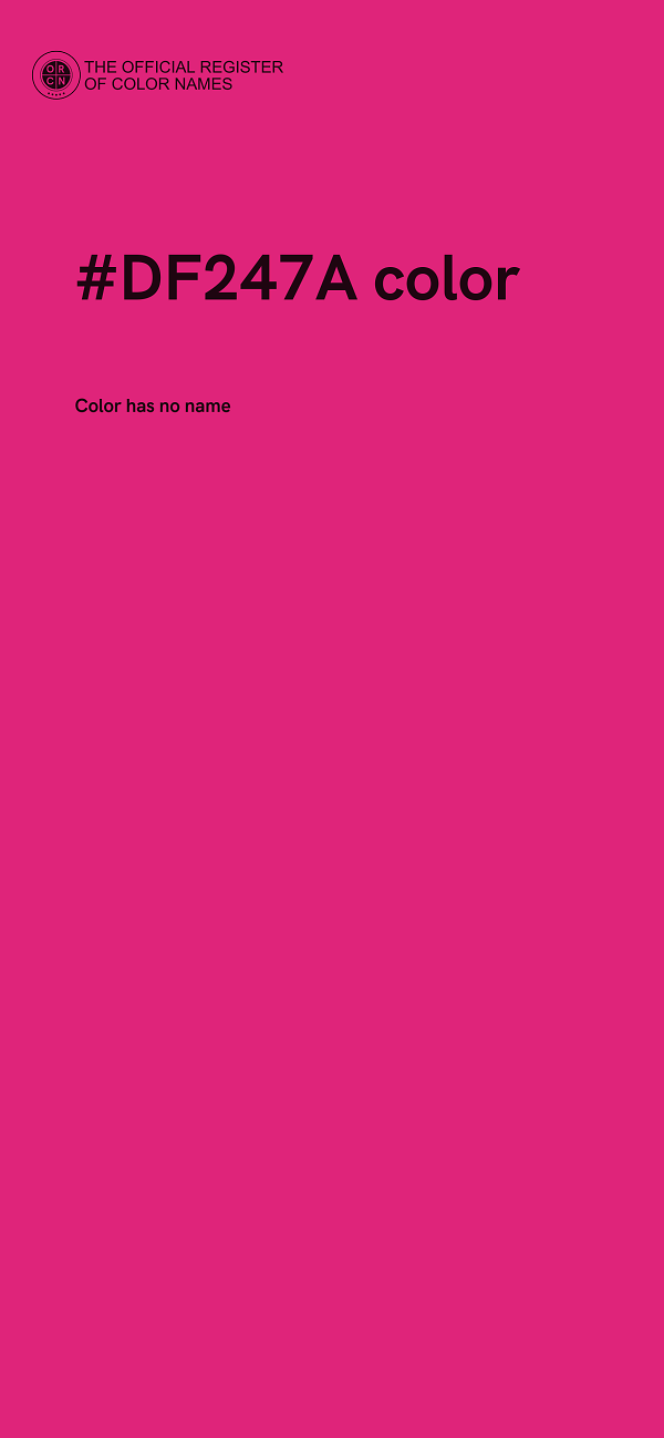 #DF247A color image