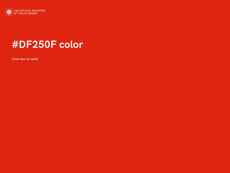 #DF250F color image