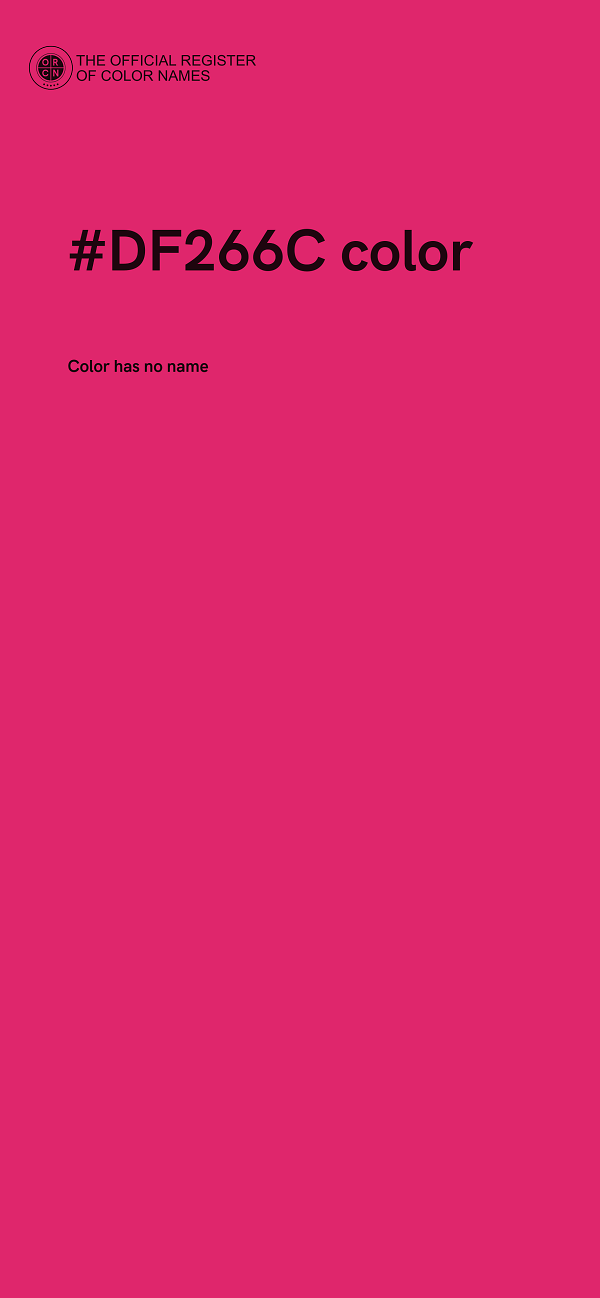 #DF266C color image