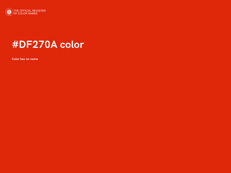 #DF270A color image
