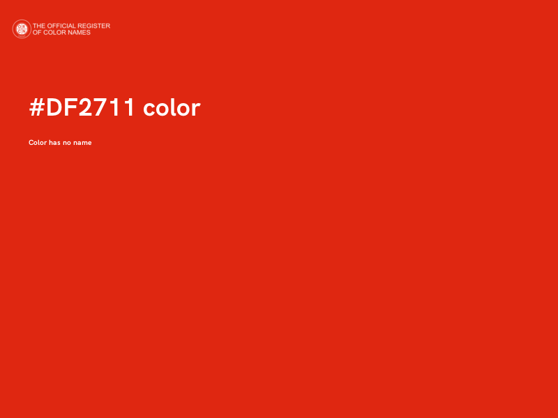 #DF2711 color image