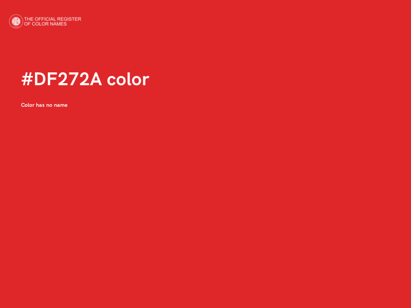 #DF272A color image