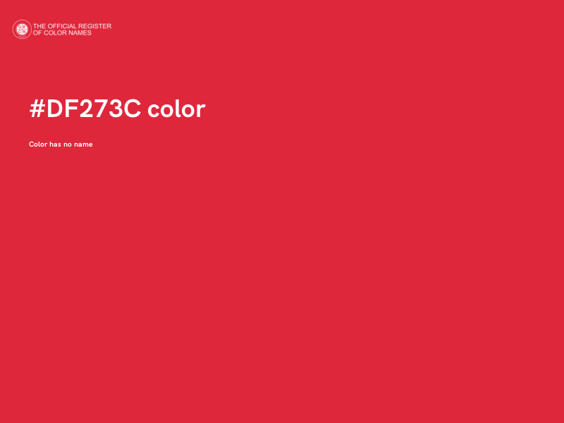 #DF273C color image
