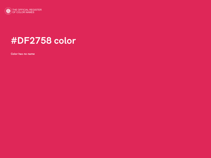 #DF2758 color image