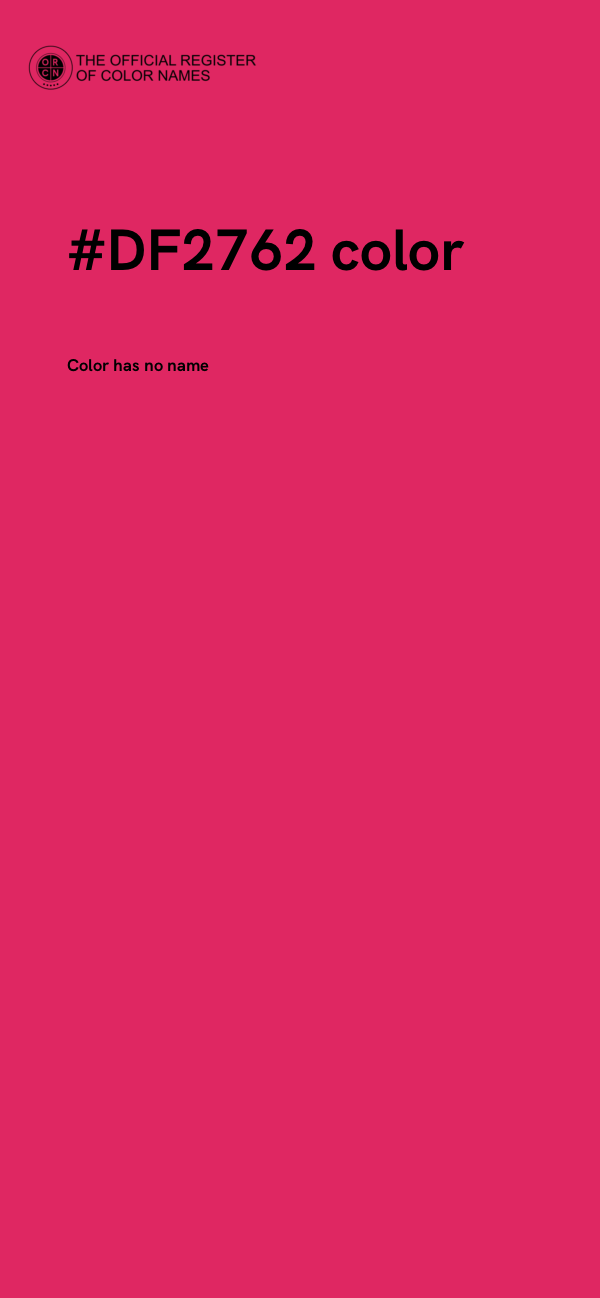 #DF2762 color image