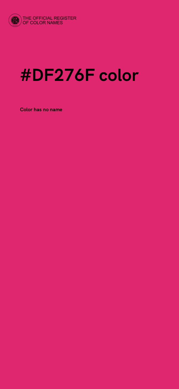 #DF276F color image