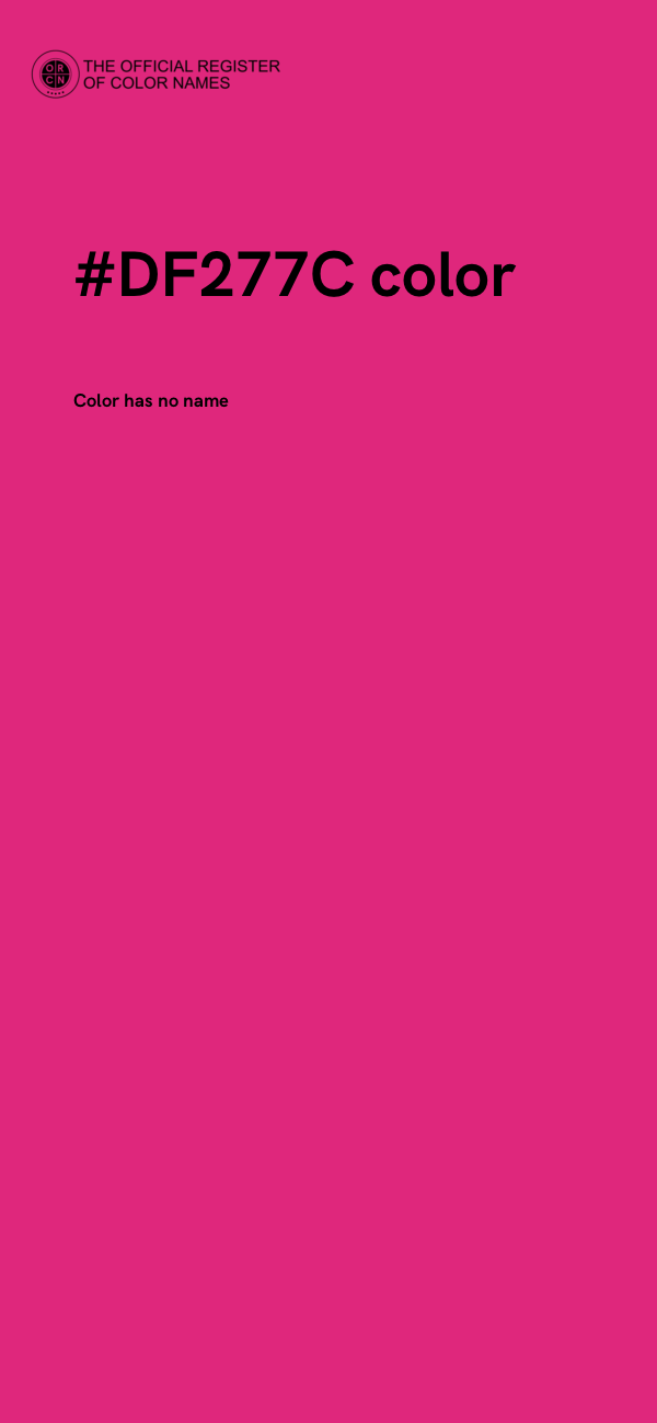 #DF277C color image