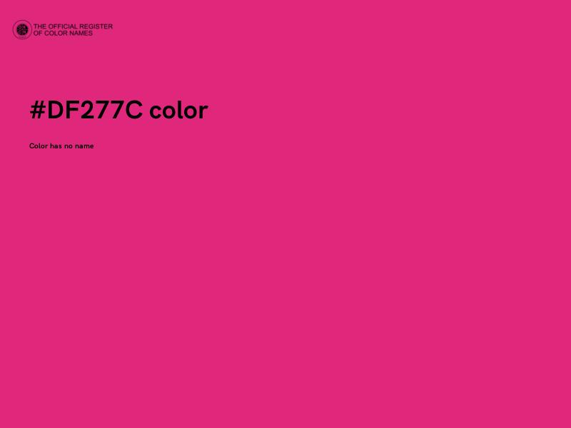 #DF277C color image