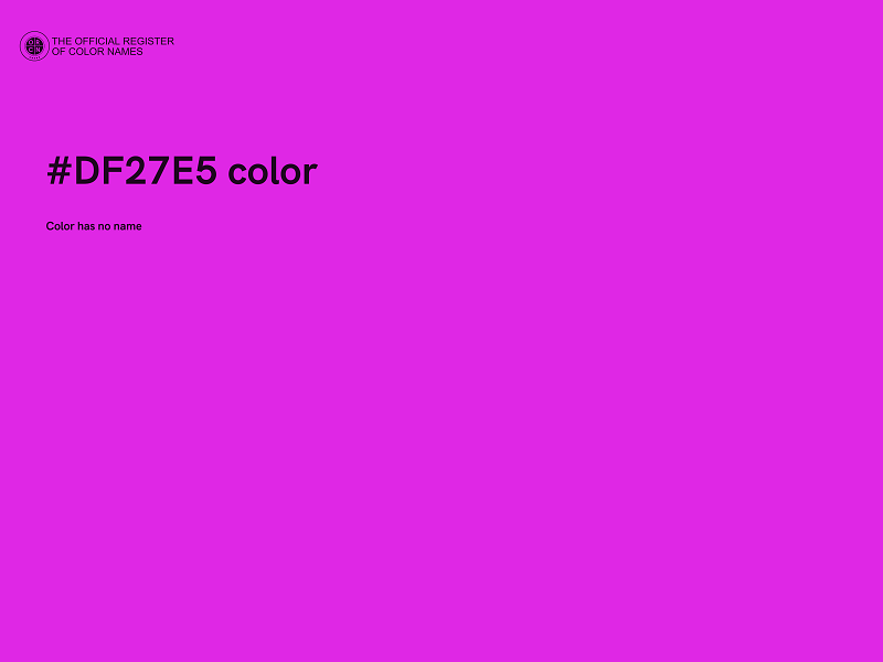 #DF27E5 color image