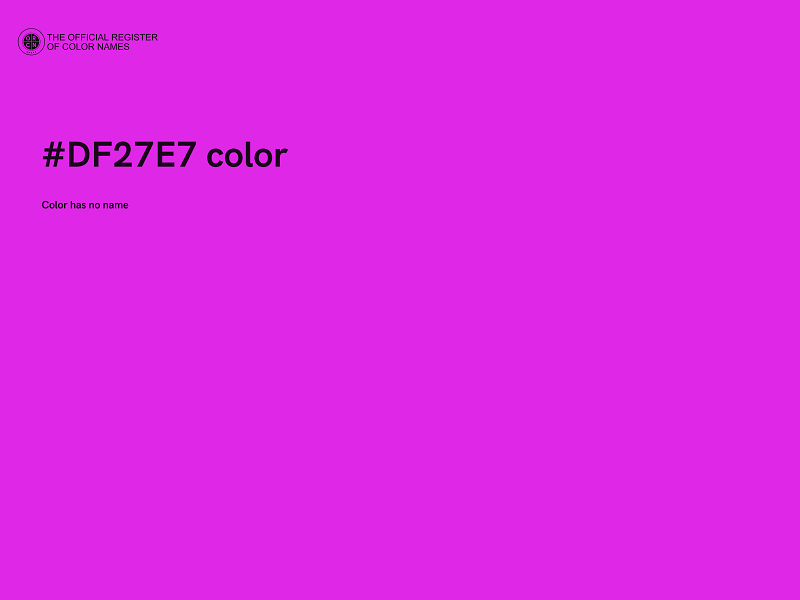 #DF27E7 color image