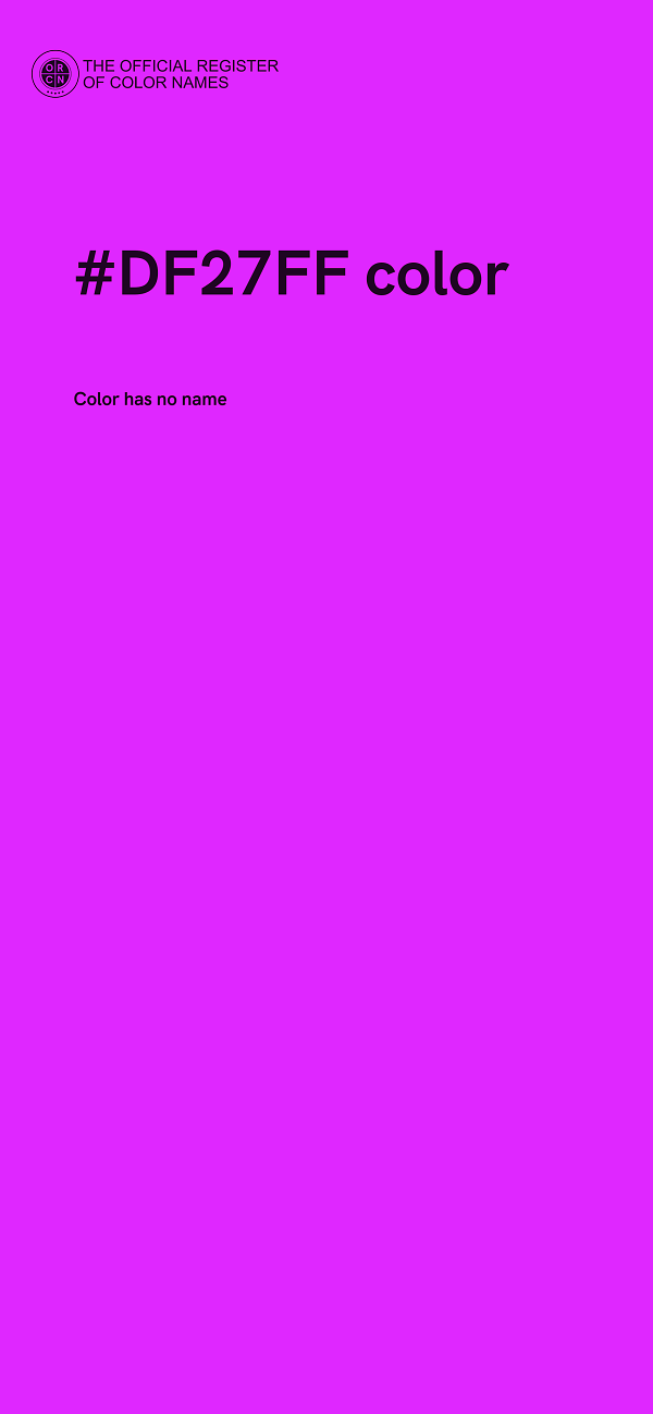 #DF27FF color image