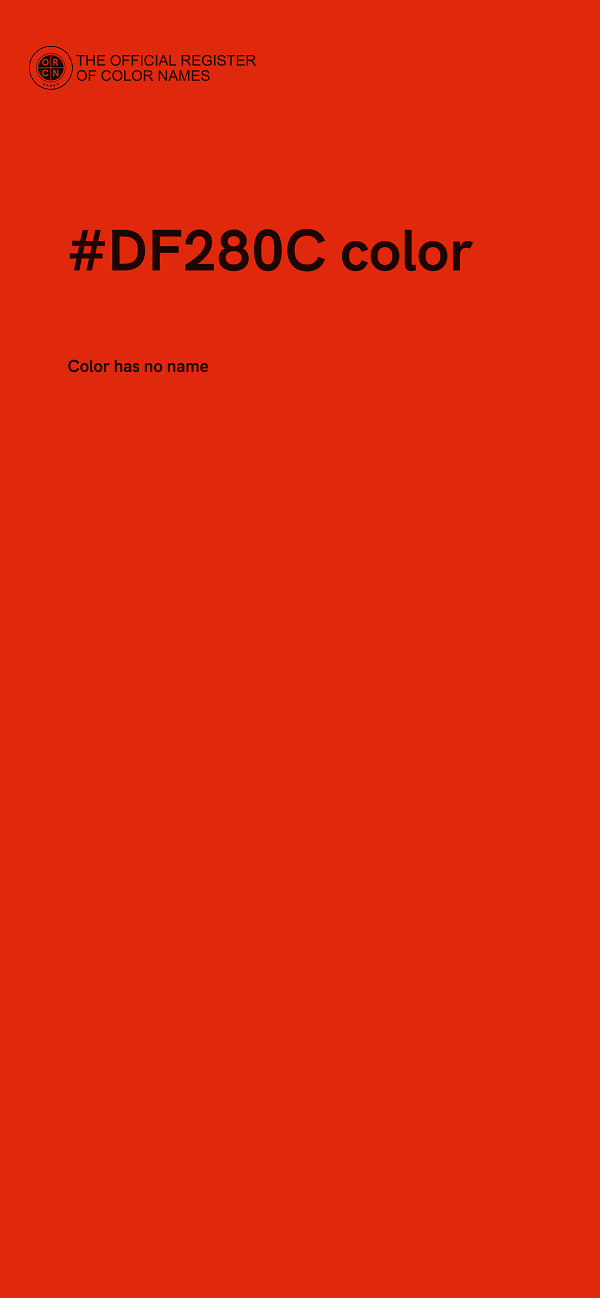 #DF280C color image