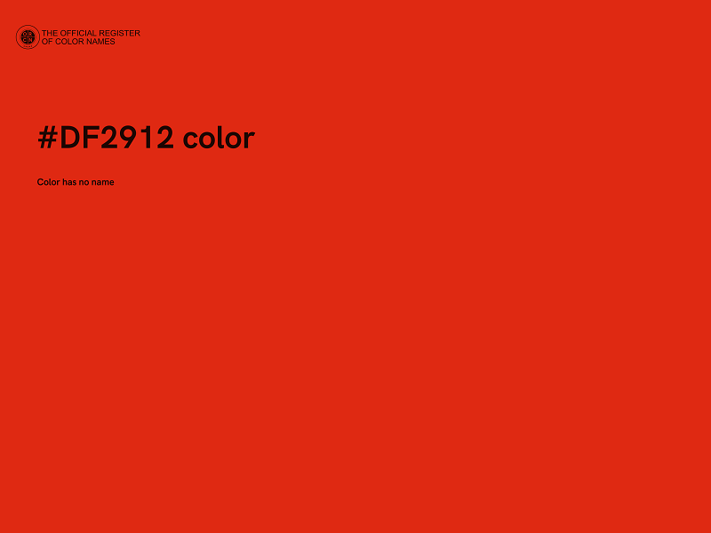 #DF2912 color image