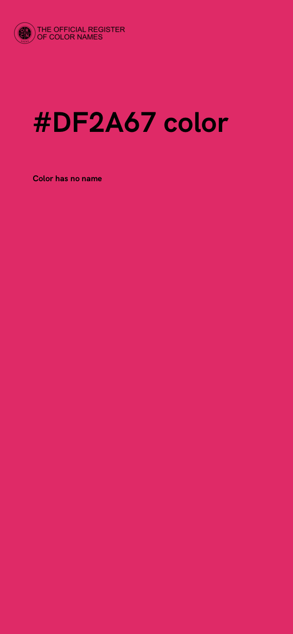 #DF2A67 color image