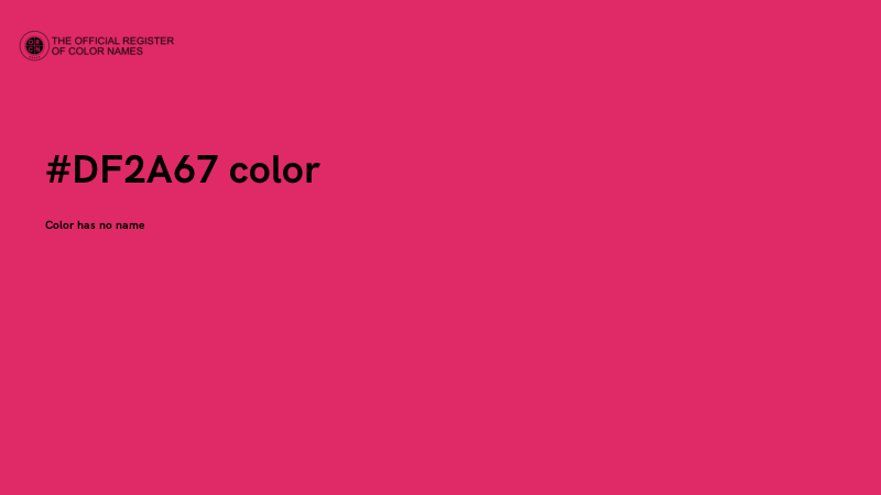 #DF2A67 color image