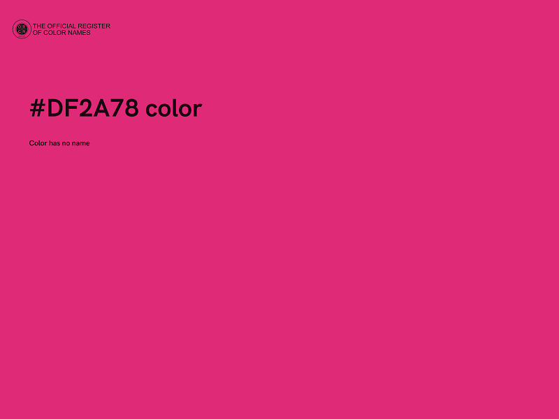 #DF2A78 color image