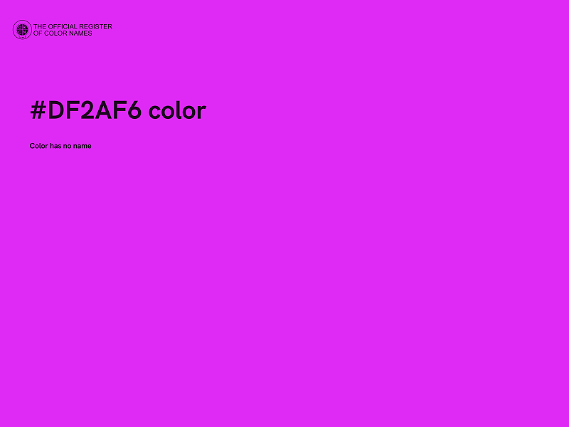 #DF2AF6 color image