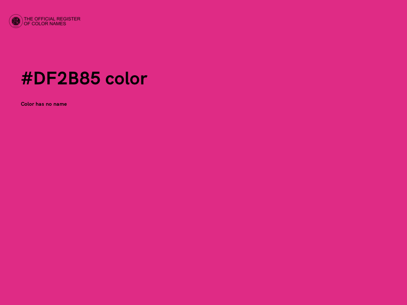 #DF2B85 color image