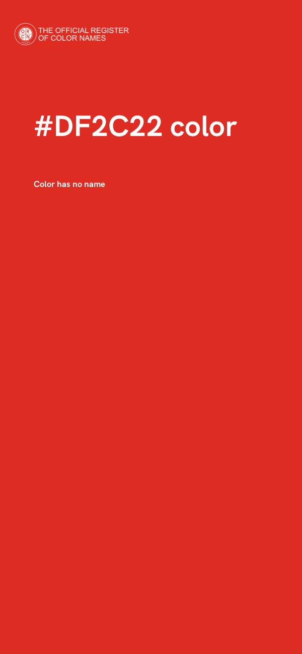 #DF2C22 color image