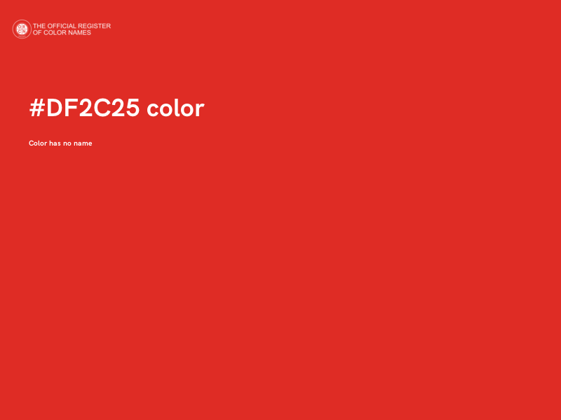 #DF2C25 color image